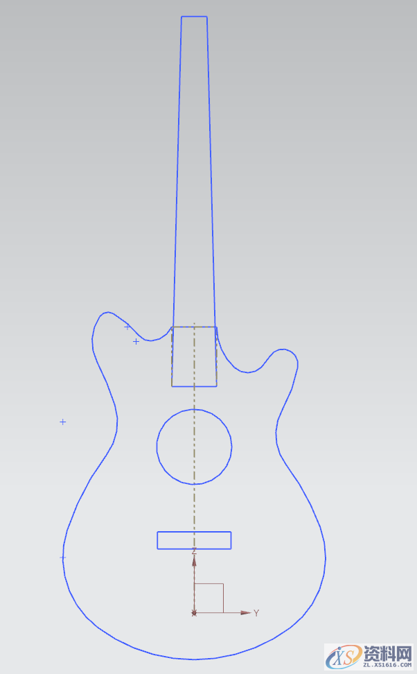 UG塑胶模具设计三维建模吉他模型，适合新手,三维,模具设计,建模,塑胶,第2张