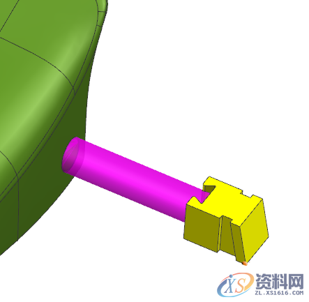 UG塑胶模具设计油缸抽芯的前模滑块机构UG塑胶模具设计油缸抽芯的前模滑块机构,油缸,如图,设计培训,机构,水口,第4张