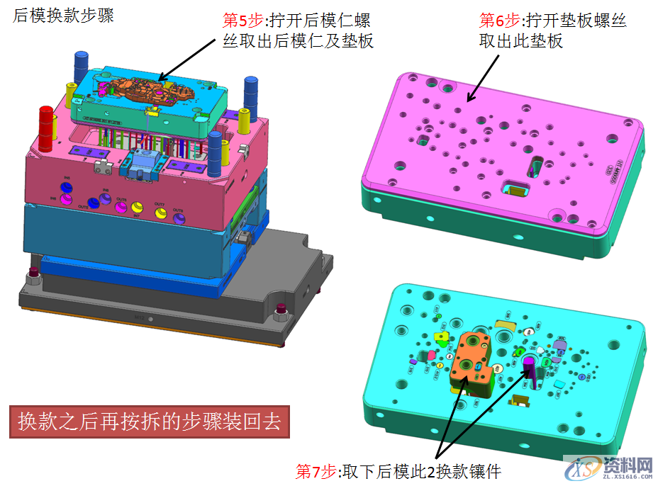 塑胶模具设计之出口模汽车宝马两款产品互换技巧,螺丝,设计培训,第5张