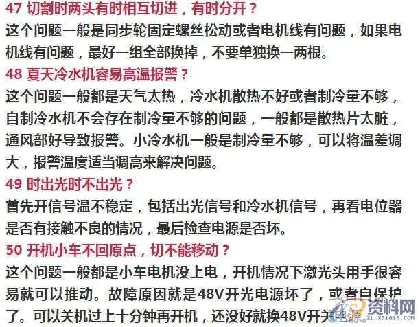 63条激光切割机常见故障及解决方案，建议收藏！！！,培训,设计培训,电商,培训学校,潇洒,第20张