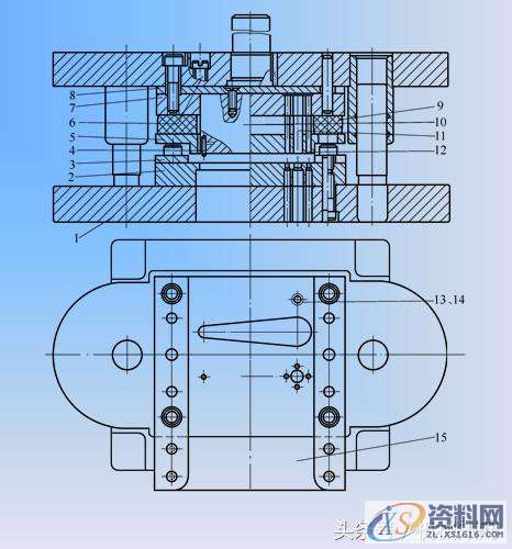 经典冲压模具设计实例讲解，配AutoCAD大图一、冲裁模设计与制造实例1．冲压件工艺性分析2．冲压工艺方案的确定3．主要设计计算4．模具总体设计5．主要零部件设计6．模具总装图二、拉深模设计与制造实例3．主要设计计算4．模具的总体设计5．主要零部件设计,经典冲压模具设计实例讲解，配AutoCAD大图「PPT」,卸料,冲压,模具,设计,零件,第5张