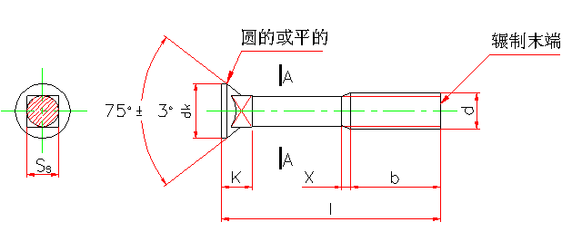沉头方颈螺栓(GB 10-88）(图文教程),沉头方颈螺栓(GB_10-88）,采用,0.5,螺纹,第1张