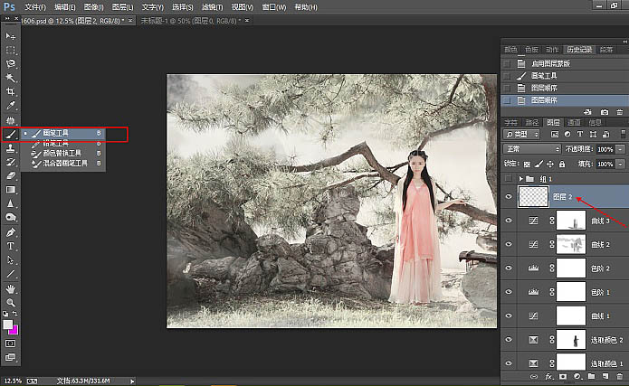 Photoshop快速制作中国风古典园林人物图片教程(图文教程),Photoshop快速制作中国风古典园林人物图片教程,选择,这个,什么,第17张