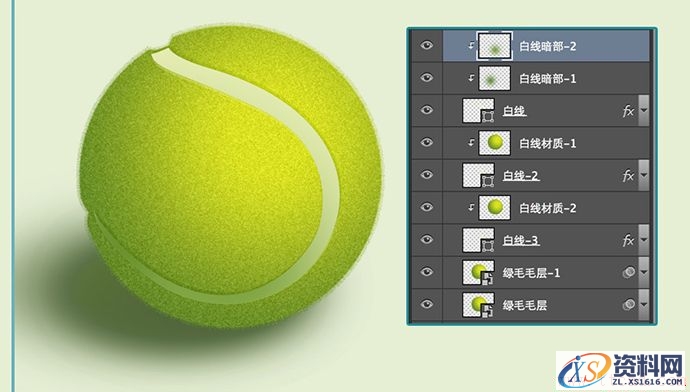 在Photoshop中绘制精致的网球图标(图文教程),wq2015020329,0.5,选择,形状,第28张