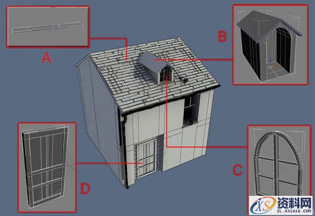 3dsMax制作怀旧老屋(图文教程),3dsMax制作怀旧老屋,结构,这个,形状,第3张