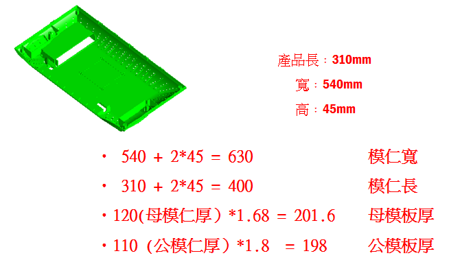 塑胶模具设计时，公母模仁尺寸的设计范围！,塑胶模具设计时，公母模仁尺寸的设计范围！,模具设计,设计,产品,尺寸,第3张