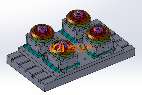 4工位钻孔涨盘工装夹具,XSJXSB_STP_0167_01.png,NeadPay,盘,工位,第1张